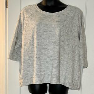 Like New Women’s Plus Size 2X Heather Grey French Terry Sonoma Top 3/4 Sleeves